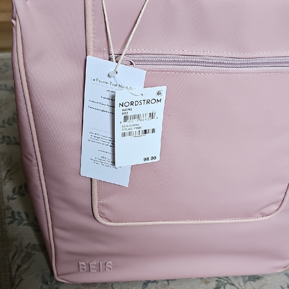 BEIS Atlas Pink North To South Tote - Picture 2 of 7